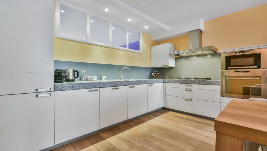 wood aluminium kitchen cabinets